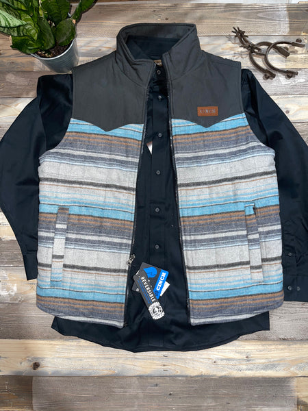 Cinch Men Turquoise / Brown Reversible vest
