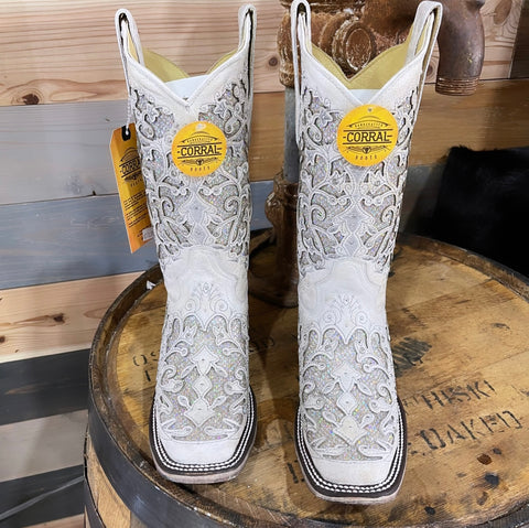 Gypsy White Corral Boots