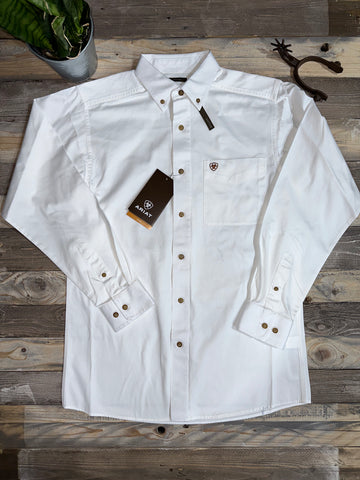 Ariat Solid Twill White Shirt