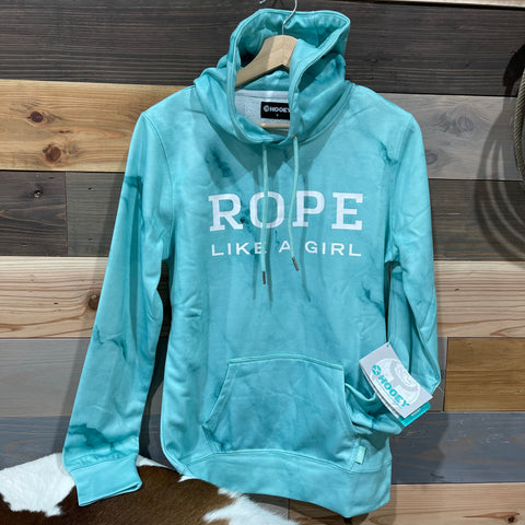 Hooey Rope Like A Girl Turquoise hoodie