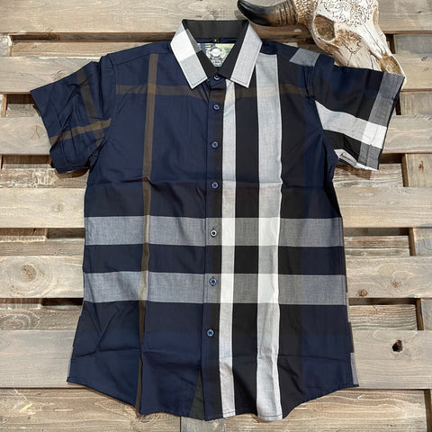 High Noon Navy Short Sleeve