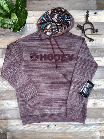 Men Lock Up Hooey Burgundy Hoodie