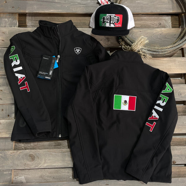 Ariat Team Mexico Flag Kids Black Jacket